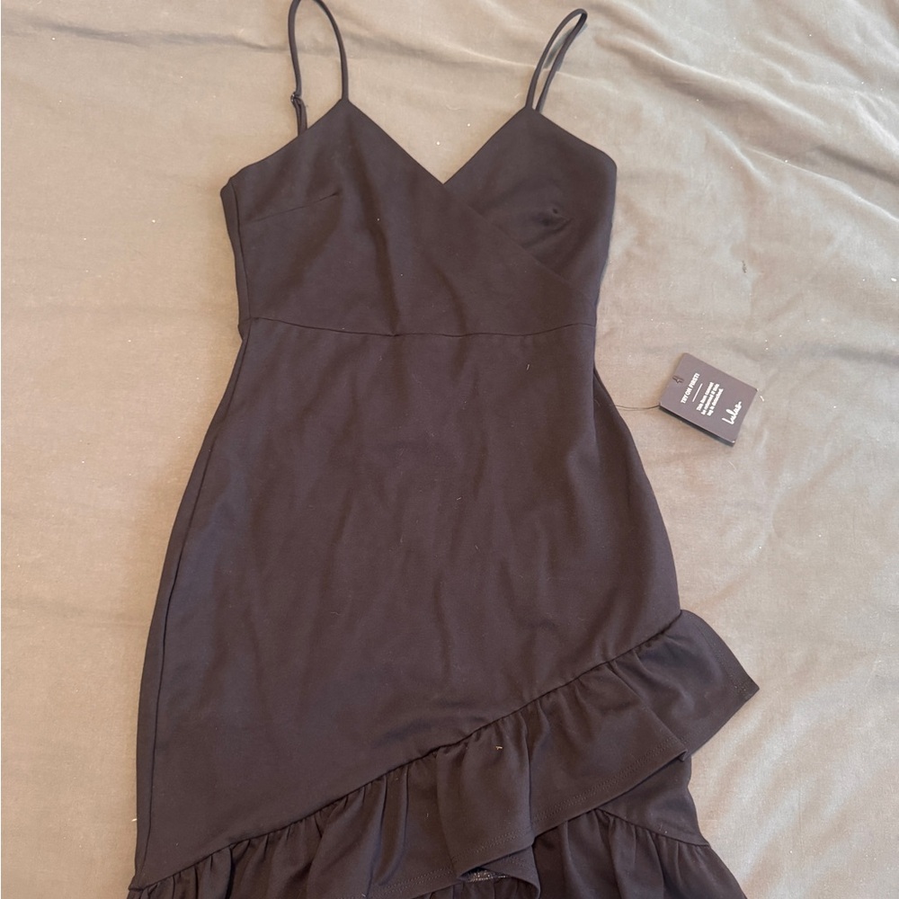 Lulu's Black Asymmetrical Dress